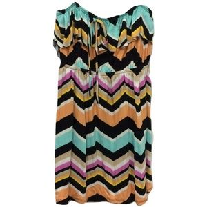 😀 NEW cuky Retro Style 1970's Graphic Ruffle Top